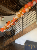 Organic balloon handrail decor