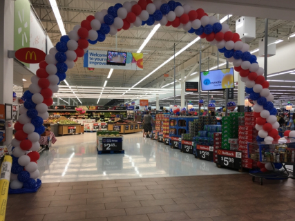 Inside Patriotic Balloon Archway Walmart