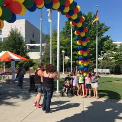 Park Entrance Colorful Balloon Arch