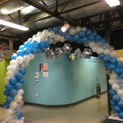 Winter theme large inside balloon arch