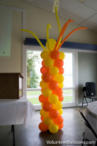 Balloon decorating - balloon column